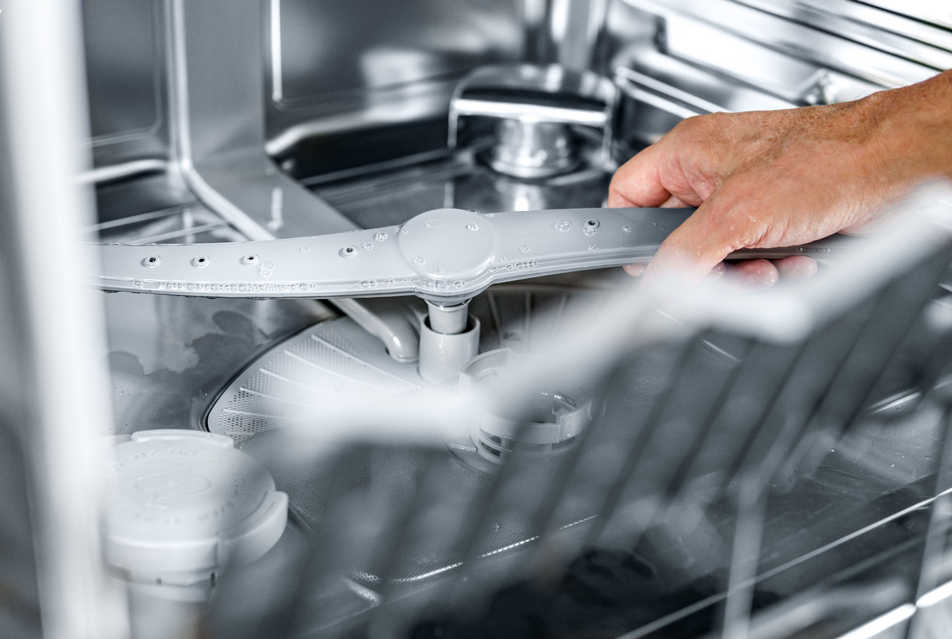 Inspect and clean the dishwasher